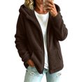 thumbnail image 2 of Nestiefly Oversized Fleece Jackets For Women Fashion 2026 Cardigan Coat Shaggy Warm Winter Outerwear Coffee L, 2 of 8