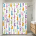 thumbnail image 6 of Easter Themed Waterproof Shower Curtain with Bunny and Egg Pattern, Polyester Bathroom Decor with Mould Resistant Coating, Decorative Fabric Curtain(B), 6 of 6