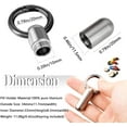 thumbnail image 4 of Jinsinto 1 Pack Micro Keychain Pill Holder, Portable Mini Size Titanium Alloy Pill Box Case, Waterproof & Lightweight Keychain Pill Container for Emergency Outdoor Travel Camping, 4 of 5
