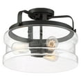 thumbnail image 4 of Ashley Harbour Transitional 3-Lights Semi Flush Mount Lights, Black, 4 of 5