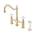 thumbnail image 2 of Kingston Brass Heritage 8"" Center Kitchen Faucet With Side Sprayer - Satin Nickel, 2 of 3