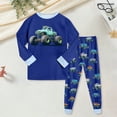 thumbnail image 2 of TOWED22 2 Piece Boys Pajamas Toddler Kids Boys Pajamas Cotton Kids Pj's Long Sleeve Sleepwear Clothes Set Outfits 6-12 Months 12-24 Months 2t 3t 4t 5t 6t 7t 8t 9t Children,Blue,3-4 Y, 2 of 9