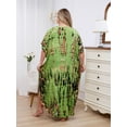 thumbnail image 2 of Tie Dye Caftan Robe Lightweight Kaftan Dresses for Swimwear Women Plus Size Beach Maxi Dress Long Resort Tunic Batwing Sleeve Summer Outfits Oversized Bath Robe Casual Afirca Dress moomoo House Wear, 2 of 10