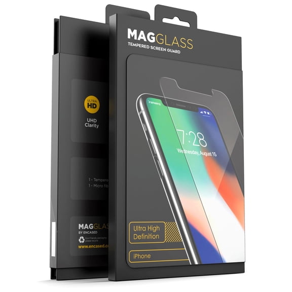 iPhone XR Tempered Glass Screen Protector, Magglass (Case Compatible)
