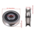 thumbnail image 5 of 4PCS Bearing Steel U Type Groove Pulley Rolloer Wheel 6x30x8mm for Door, 5 of 5
