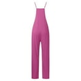 thumbnail image 5 of TrendOFT Jumpsuits For Women Casual Summer Solid Loose Pocket Spaghetti Strap Wide Leg Womens Overalls Rompers Purple XL, 5 of 5