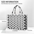 thumbnail image 3 of Large Capacity Tote Bag,Black White Soccer Pattern Handbag Fashion Luxury Tote Bag,15.7"x13"x 5.1" Inches,Laptop Compatible, 3 of 6