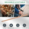 thumbnail image 4 of Uxcell 2-Pack Copper Round Tube, 9mm OD 1mm Thick 200mm Length Straight Pipe Tubing for Construction/Machining/DIY Crafting, Metal Straight Pipe, 4 of 7