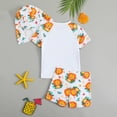 thumbnail image 6 of Boy's Swimsuits Long Sleeve Rash Guard Coconut Letter Print Trunks Cap 3 Pcs Beachwear, 6 of 9