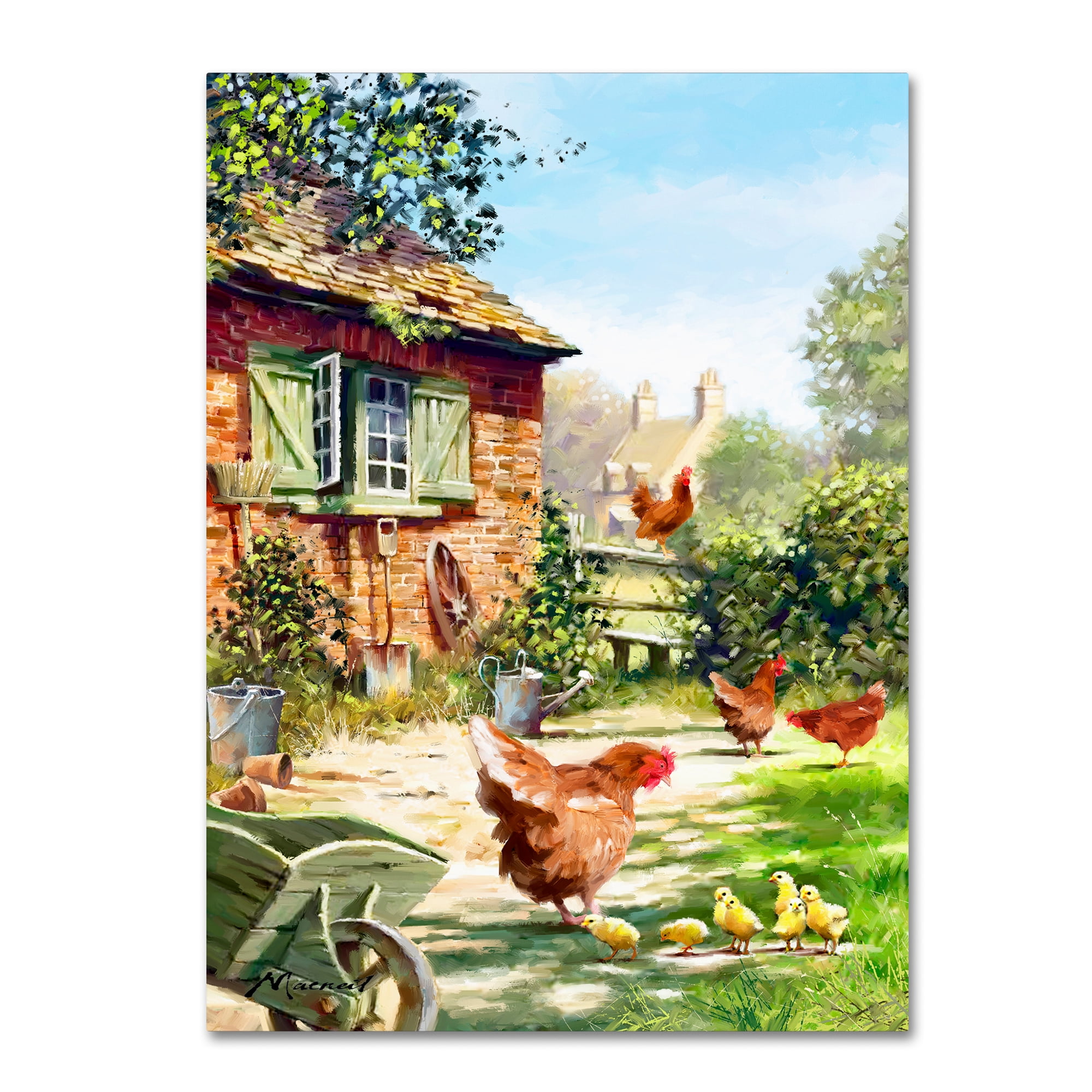 The Macneil Studio 'Chicken And Hens' Canvas Art