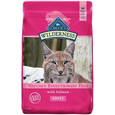 Blue Buffalo Wilderness High Protein Salmon Dry Cat Food for Adult Cats, Grain-Free, 9.5 lb. Bag
