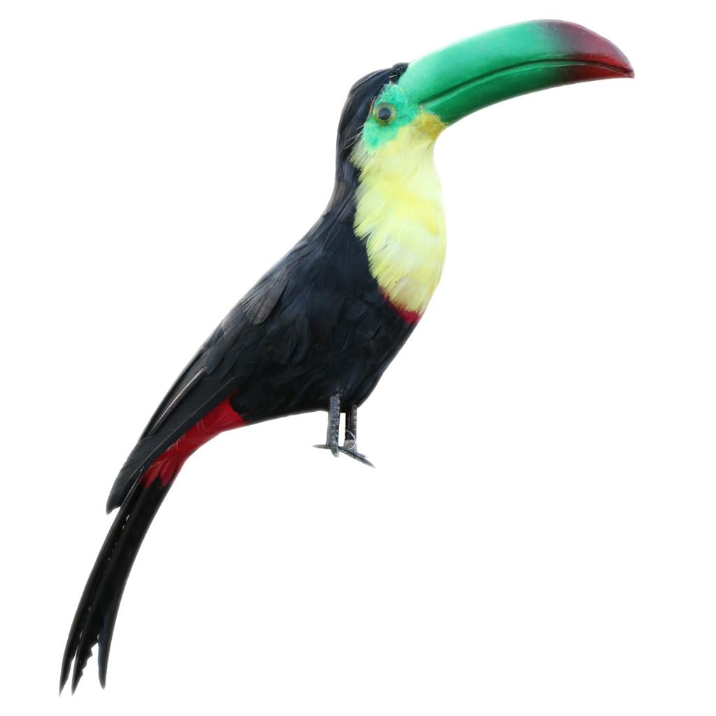 Artificial Feather Birds Toucan Tree Decorations Craft Ornaments 8
