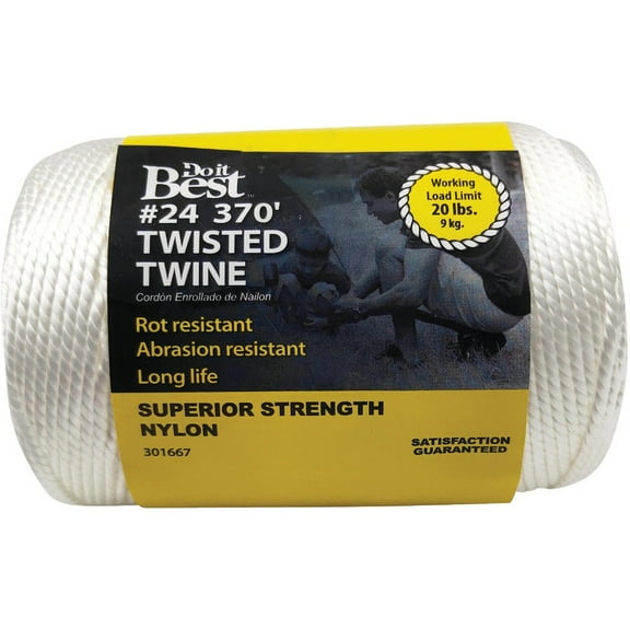 Do it Best #24 x 370 Ft. White Nylon Twisted Twine 301667
