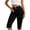 A309 Black, variant on Capri Leggings for Women High Waisted Cropped Yoga Pants Workout Running Capris Athletic Tights with Button Detail Spandex Stretch Gym Activewear