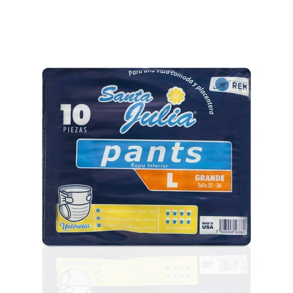 Pañales Tipo Calzon Para Adulto Caja Con 80 Pzs Santa Julia Grande