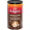Folgers Mocha Chocolate Flavored Cappuccino Mix, Instant Coffee Beverage, 16-Ounce Canister