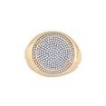thumbnail image 2 of 10kt Yellow Gold Mens Round Diamond Circle Cluster Ring 5/8 Cttw, 2 of 4