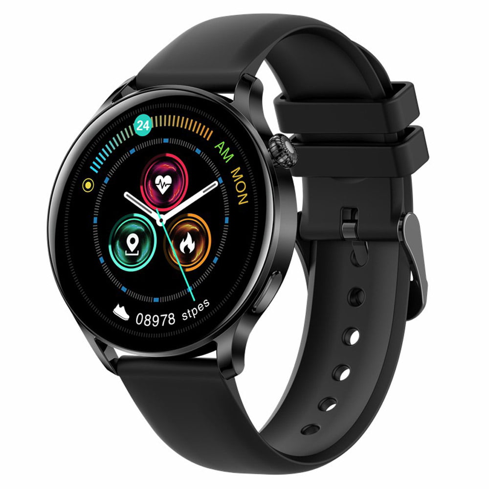 Ak37 Bluetooth Smart Watch Calling Bracelet Water Proof Round Screen Water Series Full Touch Compatible with Android ios Stainless Steel Silica Gel(Silver glue) - Walmart.com