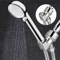 thumbnail image 2 of Adjustable Shower Arm Mount & Stainless Steel Shower Hose,Handheld Shower Arm Holder,Flexible Showerhead Hose Replacement,Shower Arm Bracket,Chrome Shower Head Holder with Swivel Brass Ball,Chrome, 2 of 8