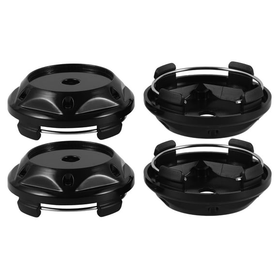 WASHWEPE 4Pcs Wheel Center Hub Caps Abs Black Protective For Car Modification 6.7X6.7X1In