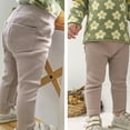thumbnail image 4 of Diufon Toddler Girls Cotton Pants Casual Solid Color Pants Elastic Waist Straight Pants with Pockets, 4 of 4