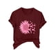 thumbnail image 1 of Blusas de Manga Corta para las Mujeres Divertida Impresión Cuello Redondo Camiseta Vintage, Blusas de Primavera para las Mujeres, 1 of 4