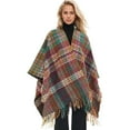 thumbnail image 2 of Cavosen Womens Wraps and Shawls Tassel Knit Elegant Wraps Plaid Soft Open Front Scarves Casual Winter Everyday Wear, 2 of 9
