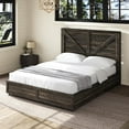 thumbnail image 6 of Papajet Queen Size Farmhouse Bed Frame with 4 Drawers & Headboard, Heavy Duty Slats, Black, 6 of 8