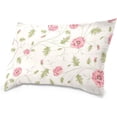 thumbnail image 2 of Pattern of Flowers Velvet Oblong Lumbar Plush Throw Pillow Cover/Shams Cushion Case - 20x30in - Decorative Invisible Zipper Design for Couch Sofa Pillowcase Only, 2 of 5