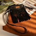 thumbnail image 3 of Wrangler Crossbody Small Purse for Women Wristlet Fringe Bag Western Purse, Black, 3 of 7