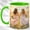 Green, variant on Friendship Coffee Mug, Bestie Floral Cup, Two Girls Walking in Wildflower Field Design, Gift for Women Friends, Ceramic 11 Oz Mug