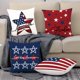 thumbnail image 4 of Juego de 4 Almohadas con La Bandera Del Día de La Independencia, Juego de Cuatro Piezas con Estampado de Terciopelo Melocotón, Funda de Almohada para Sofá, Cojín para Dormitorio, 4 of 6