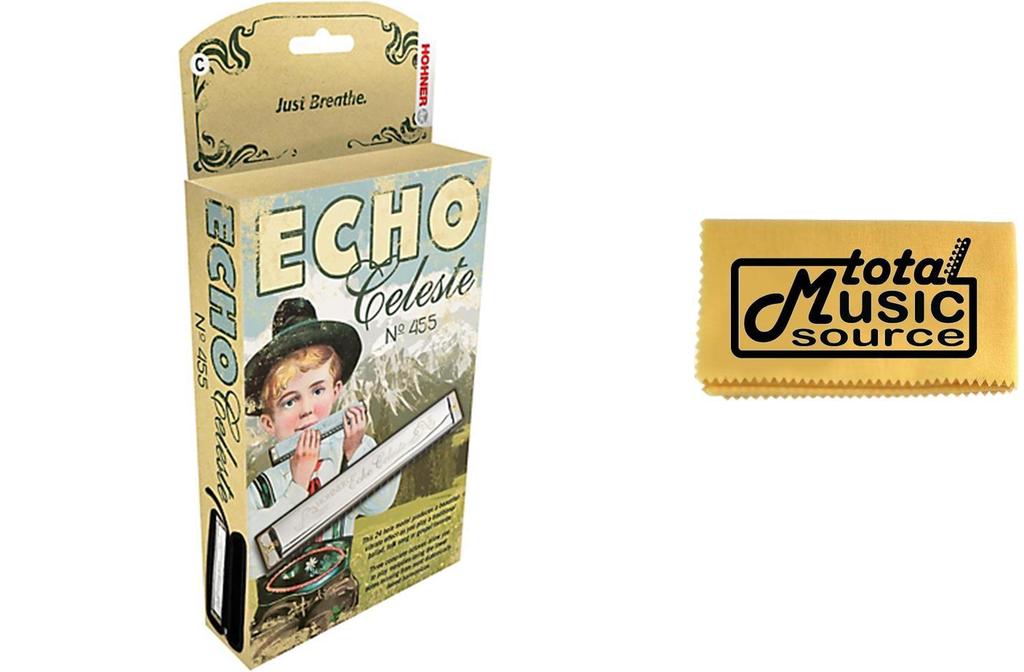 Hohner 455 Echo Celeste Tremolo Tuned Harmonica Key of C, Includes  display picture 1
