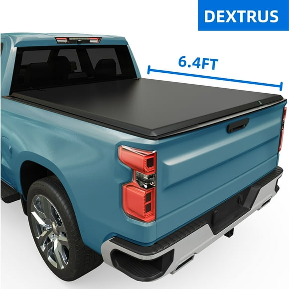 DEXTRUS 6.4FT Quad-Fold Truck Bed Tonneau Cover for 2002-2024 Dodge Ram 1500 Classic 2500 PVC Top