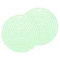 thumbnail image 1 of 2 Piezas de Alfombrillas de Silicona para Ollas y Sartenes Calientes, Soportes Redondos de 9" para Ollas con Agujero para Colgar para Olla y Plato Caliente (Verde Claro), 1 of 7