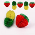 thumbnail image 3 of Decoraciones de hojas de fresa, Hojas de bolas de panal, Bolas de fresa de panal Hoja de bolas de flores Decoración de pared colgante Suministros para fiestas navideñas, 3 of 5