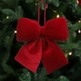 thumbnail image 6 of Christmas Bow Red Oversized Decoration, Christmas Tree Ornament Velvet Bow Tie, Wedding Holiday Decoration Pendant, Soft Fabric 20x20cm Festive Durable Christmas Decor, 6 of 6