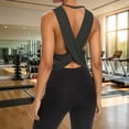 thumbnail image 4 of Fancifize Open Back Workout Shirts for Women Crewnecek Cropped Yoga Tank Tops Backless Sleeveless Tshirts, 4 of 6