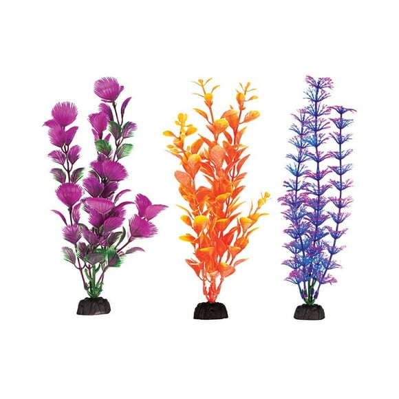 Penn Plax Multi-Pack Colourful Assorted Aquaplants, 3 pack