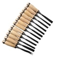 thumbnail image 2 of Wood Carving Chisel Set Polished Comfortable Hand Feel Practical Portable Hand Carving Chisel Kit 12Pcs, 2 of 5