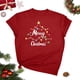 thumbnail image 1 of Blusas para las Mujeres Casual, Navidad Impresión Cuello Redondo Blusa de Moda, Fiesta de Fiesta Camiseta Top, 1 of 1
