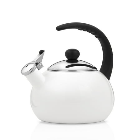 Farberware Luna Porcelain Enamel 2.5 Quart White Tea (Best Tea Kettle No Rust)