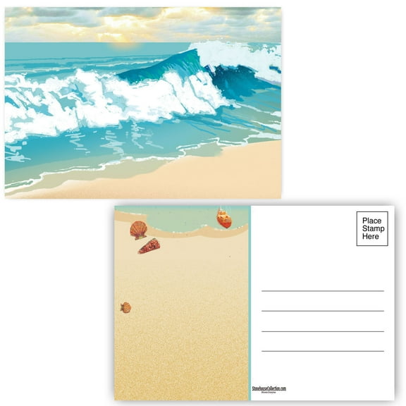 Beautiful Beach -  Set of 40 - 4 x 6 Beach Postcards - 17084