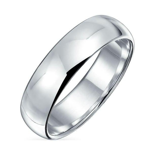 Unisex Comfort Fit Sterling Silver 5mm Court Shape Simulated Diamond Ring  Wedding Band : : Clothing, Shoes & Accessories