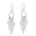 thumbnail image 2 of Sticks Rods Chandelier Tassel Style .925 Sterling Silver Dangle Earrings, 2 of 4