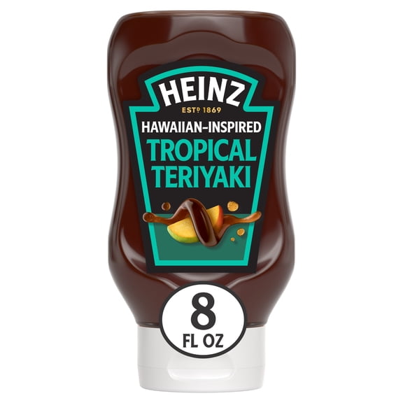 Heinz Dipping Sauce, 1 Bottle, for Elevating Everyday Meals, Hawaiian-Inspired Tropical Teriyaki, No Artificial Dyes, 8 fl oz