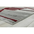 thumbnail image 3 of HR HANDCRAFT RUGS HR Monochromatic/Linear Design Contemporary Hand Carved Area Rug Red - 5' x 7', 3 of 5