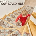 thumbnail image 2 of Non Slip Carpet Stair Treads for Wooden Steps Indoor, 4 Pack Stair Runners Covers Staircase Step Rugs Stair Mats for Kids Elders and Dog, 2 of 6