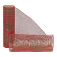 thumbnail image 3 of Holiday Time  10.5 inch x 5 Yards Poly Mesh With Metallic, Red & Green Stripe, 3 of 4