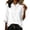 White(Womens Tops), variant on Women's Cotton Linen Tunic Tops 3/4 Sleeve Embroidered Blouses Frog Buttons Mandarin Collar Shirts for Casual Wear